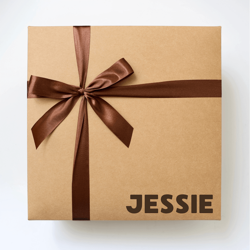 Personalised Brown Box in XL Size With Ribbon & Block Font Style | Build A Box - MY BOXFUL
